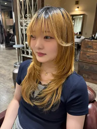 ロング 一宮レイヤー/ 艶感カラー/大野真央のヘアスタイル