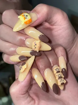 ネイル NES NAIL所属・さゆり￤推しキャラ ￤ロングネイル🩷のネイルデザイン