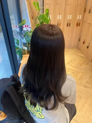 ロング カラー 愛莉/ラベンダー/ ベージュ/ブラウンのヘアスタイル