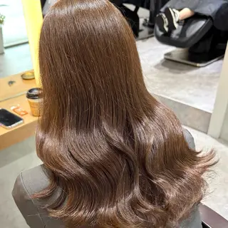 ロング カラー ヘアアレンジ ブリーチなしカラー /ベージュ/安形翔のヘアスタイル