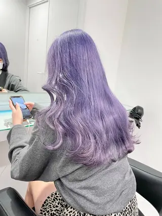 ロング カラー 🤍💕ブリーチカラ ーAyaka💕🤍のヘアスタイル