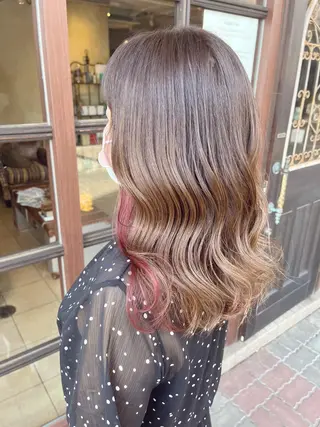 セミロング 🧡ミルクティー/ レイヤー🧡ショウナのヘアスタイル