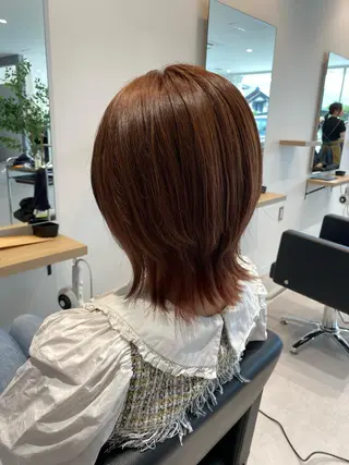 ミディアム カラー Hair Ange伊達店所属・山口 美緒のヘアスタイル