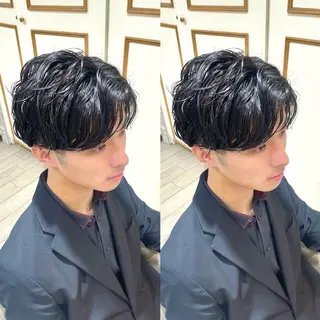 パーマ メンズ 髪改カラー/メンズ カット🪭スズキマリのヘアスタイル