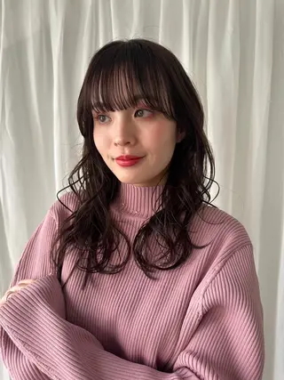 ロング パーマ 似合わせカラー/ えみな🍊✨️のヘアスタイル