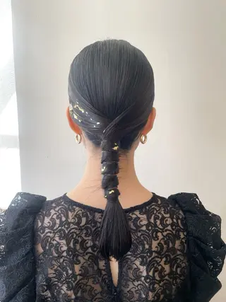 ミディアム ヘアアレンジ Hair Salon BOTTOMS所属・✨透明感ケアカラー✨ 長野ゆきなのヘアスタイル