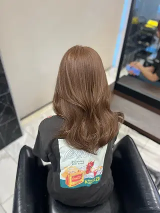 セミロング カラー 🫧ナオ🫧 /韓国 ヘア/ マンツーマンのヘアスタイル