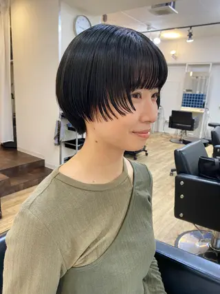 ショート カラー lab.by ioe中崎店所属・中北篤志 ショートボブのヘアスタイル