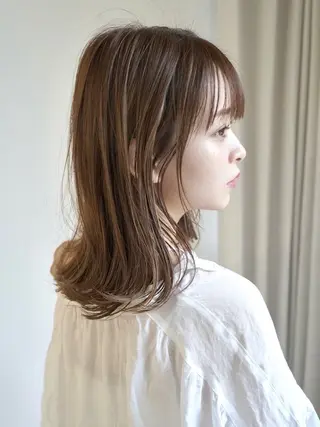 セミロング 似合わせショート/癒 しのはちみつ炭酸スパのヘアスタイル