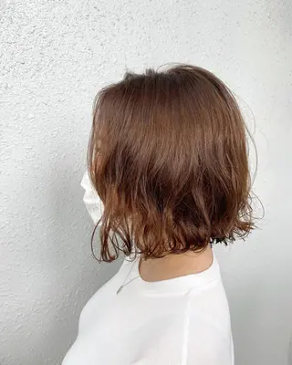 ミディアム カラー パーマ 後藤紗英/髪質改善 /オリーブベージュのヘアスタイル