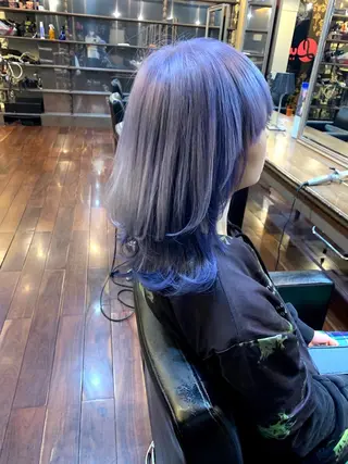 セミロング カラー ヘアアレンジ 吉本 yoshimotoのヘアスタイル