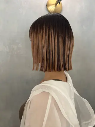 ショート カラー 🦖ミニボブ/ボブ /MOEKA🦕のヘアスタイル