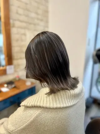セミロング カラー 💠西山果琳💠 マツパモデル募集のヘアスタイル