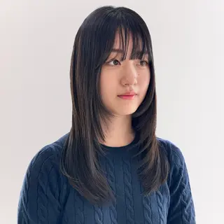 セミロング パーマ KOHNO/ブリーチ なし/透明感カラーのヘアスタイル