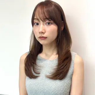 セミロング カラー take/ショート& レイヤーカット/銀座のヘアスタイル