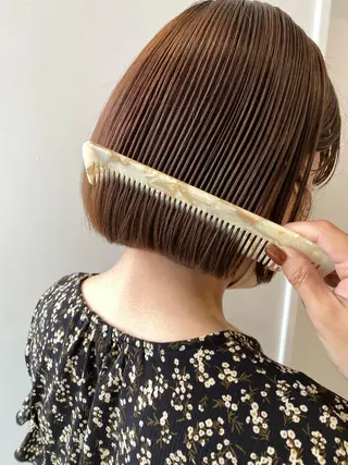 ショート カラー 巻ける縮毛矯正/艶 カラーchika🩵のヘアスタイル