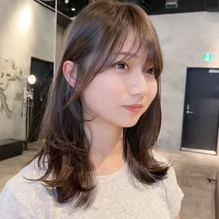 ミディアム カラー SYUK高円寺所属・ベージュ/暖色カラー /ボブ/ミカのヘアスタイル