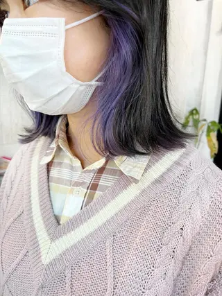 ミディアム カラー ダブルカラー　/ インナーカラーMiiのヘアスタイル