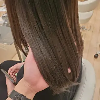 セミロング カラー ヘアアレンジ 顔まわりデザイン🌿 ふじこのヘアスタイル