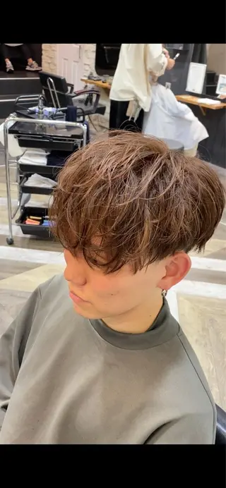 ショート パーマ Re.Meiro(リ・メイロ)所属・メンズカット/ 沖縄市/村田亮太のヘアスタイル