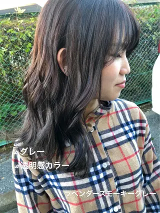 セミロング カラー レイヤーカット匠 イソザキノリユキのヘアスタイル