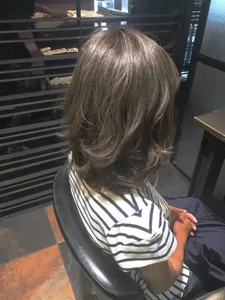 ミディアム カラー 髪質改善&韓国風 RINAのヘアスタイル