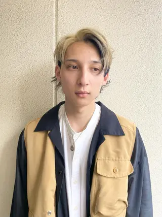 ショート カラー メンズ ボブ/レイヤー/ メンズ/池澤慎人のヘアスタイル