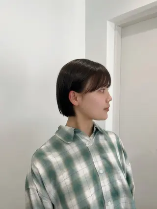 ショート 縮毛矯正/ハイトーン /パーマ/前原汐🎐のヘアスタイル