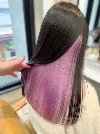 セミロング カラー hair & make TOYBOX所属・ルーツカラー/ レイヤーカット/井川のヘアスタイル