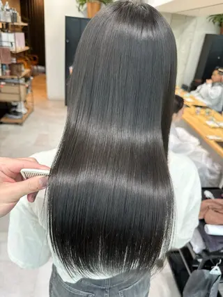 セミロング ✨透明感 艶カラー恵比寿✨のヘアスタイル