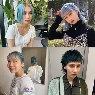 カラー ハッシュカット カシマハヤトのヘアスタイル