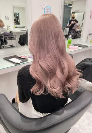 ロング カラー ヘアアレンジ ハイトーン艶カラー 🤍ゆうひのヘアスタイル