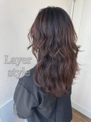 ロング カラー 🫧ショート・レイヤ ー・縮毛矯正🫧のヘアスタイル