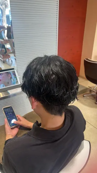 パーマ メンズ ベージュカラー⌇﻿ くびれヘア.𐙚心音のヘアスタイル