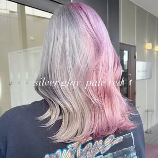 ミディアム カラー ヘアアレンジ mika|ブルーカラ ー|ハイトーンカラーのヘアスタイル