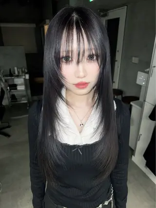 ロング カラー 韓国レイヤー/透明感 /髪質改善/アジキのヘアスタイル