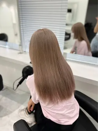 カラー 韓国うる艶ベージュ 🤎まなかのヘアスタイル