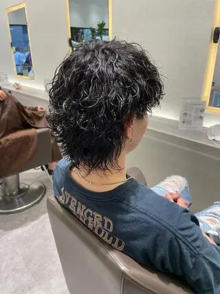 ショート パーマ メンズ Reginavita栄所属・パーマ×メッシュ/ 本日空き○/岡本一真のヘアスタイル