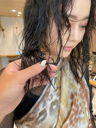 セミロング カラー パーマ パーマ指名No1 /namiのヘアスタイル