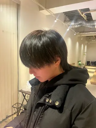 メンズ えんぐちとも／透明感 カラー／博多ボブのヘアスタイル