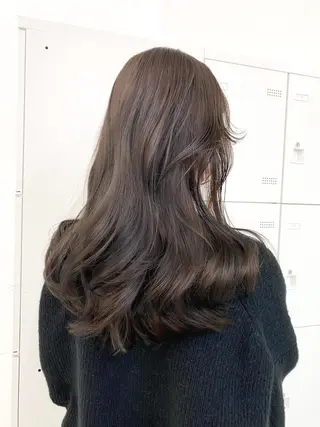 カラー 韓国風ベージュ🤎 赤みなし🌿横浜🤎のヘアスタイル