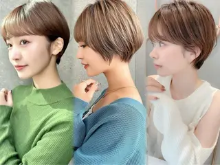 ショート Hazuki レイヤー/艶カラーのヘアスタイル