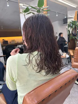 ミディアム パーマ sakura🌸 レイヤー/韓国ヘアのヘアスタイル