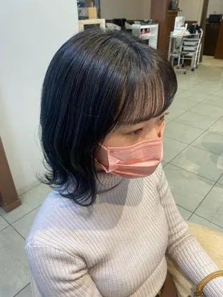 ミディアム カラー ヘアアレンジ 🌈haru🌻 藤沢ハイトーン🌈のヘアスタイル