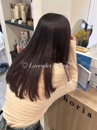 セミロング Ami♡ ピンク/ラベンダーのヘアスタイル