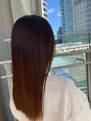 ロング パーマ k-twoたき✨艶感 カラー/美髪矯正のヘアスタイル