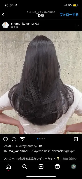 セミロング カラー ヘアアレンジ メンズ 💐ナチュラルヘア Kroda💐のヘアスタイル