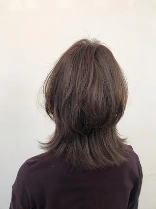 ミディアム インヘアー/美容院 /下伊福店/﨑山瑠依のヘアスタイル