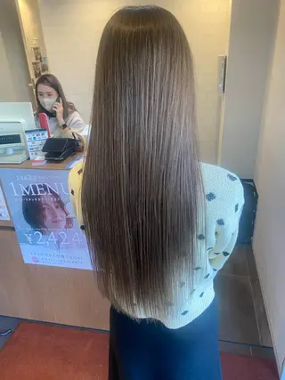 ロング 塩谷黎✨ブリーチ無W カラーメンズパーマ✨のヘアスタイル