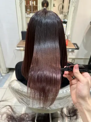 セミロング カラー パーマ 横山 直輝のヘアスタイル